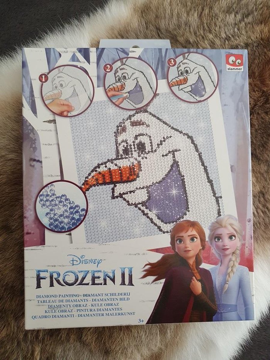 Diamond painting, Disney Frozen olaf, 16x16 ronde steentjes