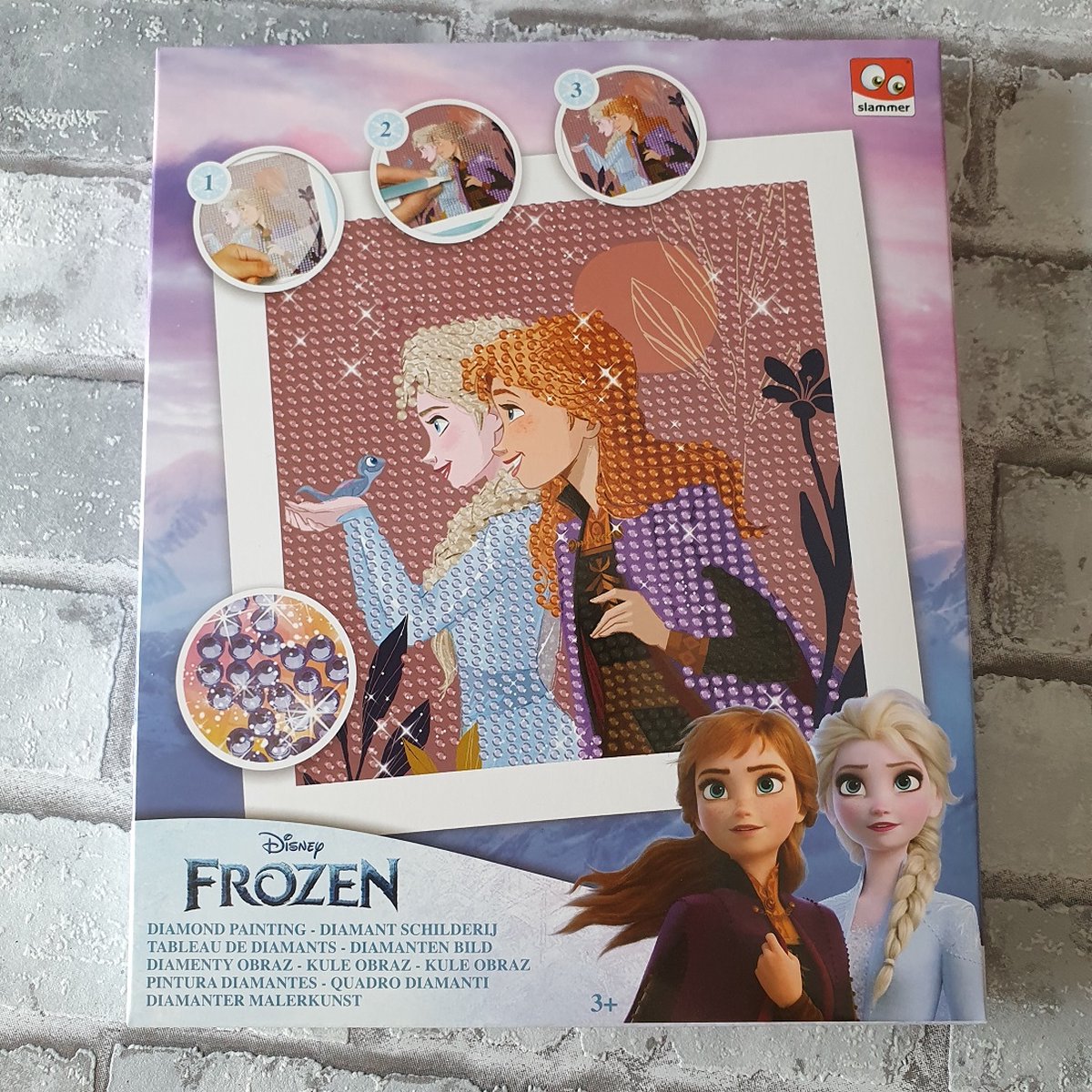 Diamond painting Frozen, DIY kit, 16x16 cm