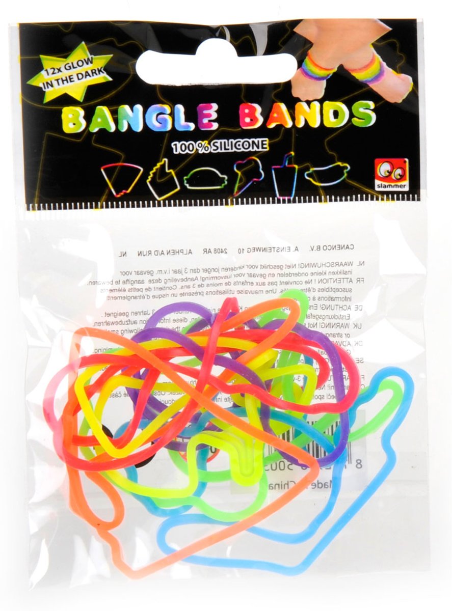 Glow in the dark Bangle Bands 12 stuks