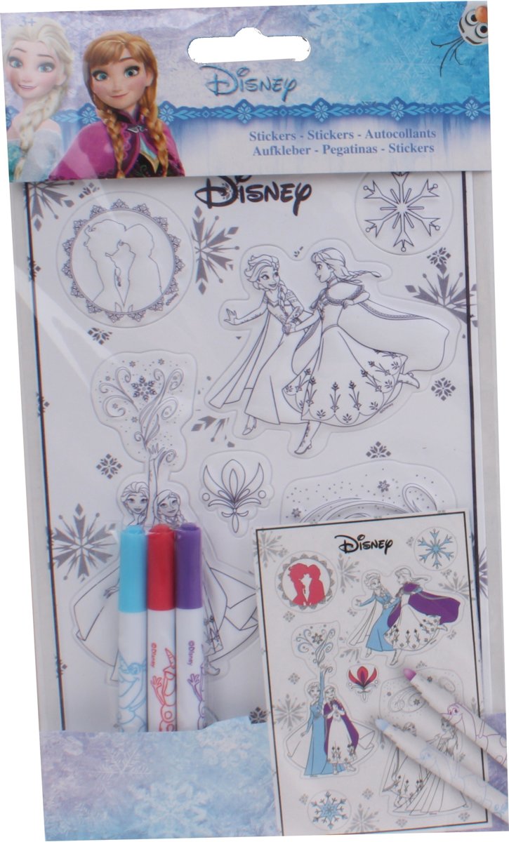 Slammer Disney Frozen Inkleur Stickers 3d Blauw/paars/rood