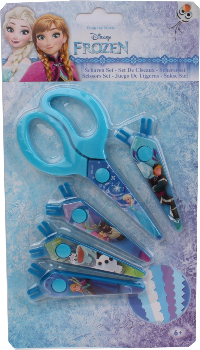 Slammer Disney Frozen Schaar Met 5 Kartelbladen Blauw