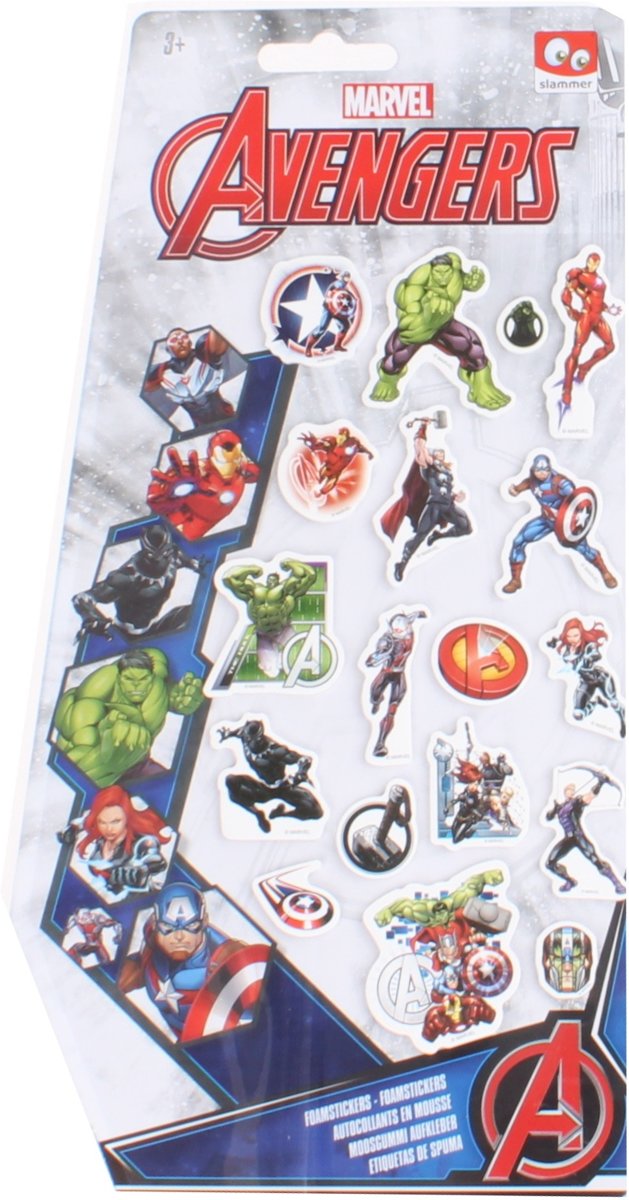 Slammer Foamstickers Marvel Avengers 18 Stuks