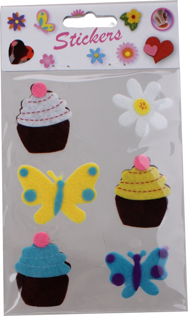 Slammer Stickers Cupcakes 6 Stuks