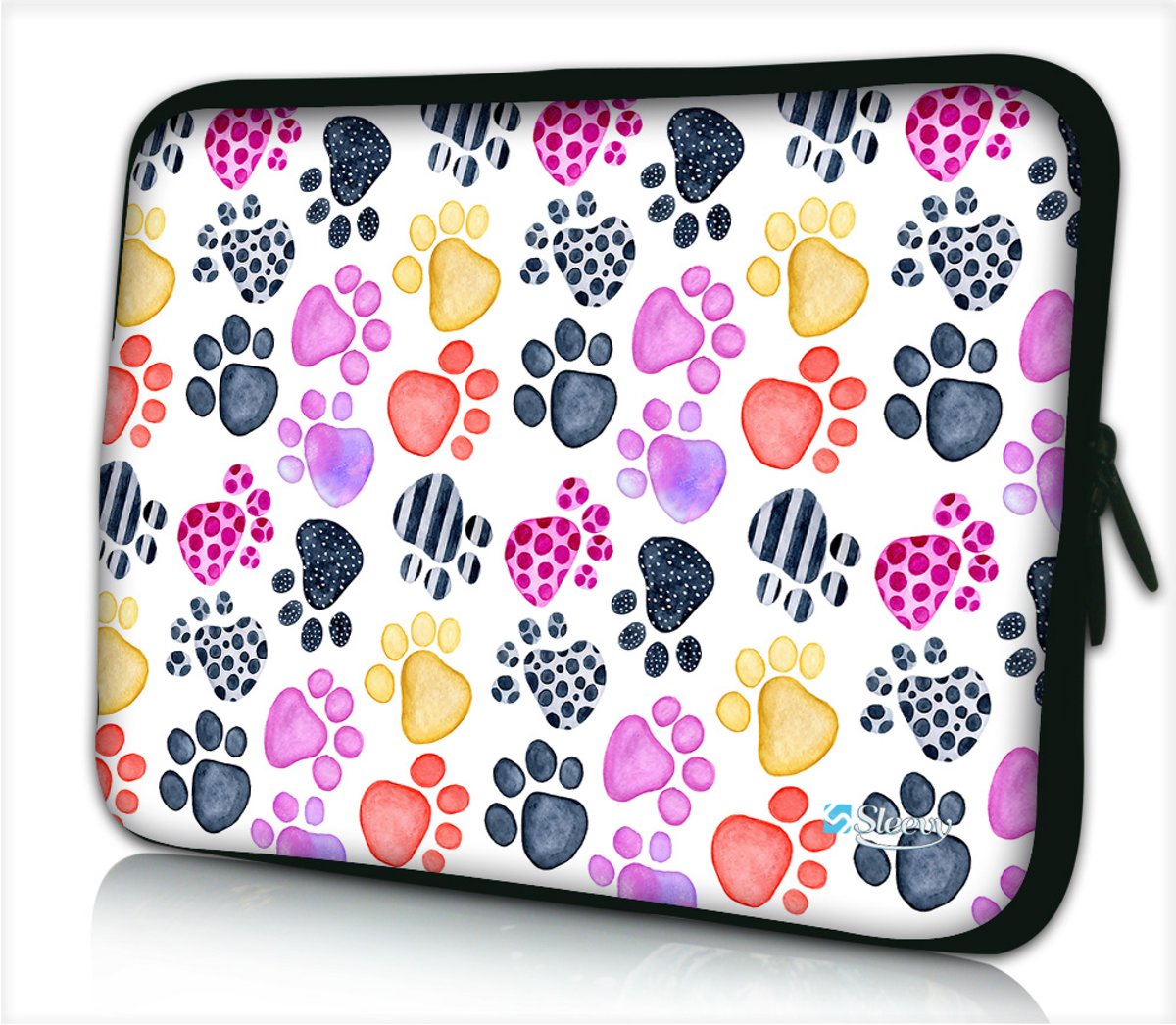 Laptophoes 11,6 inch hondenpootjes - Sleevy - Laptop sleeve - Macbook hoes - beschermhoes