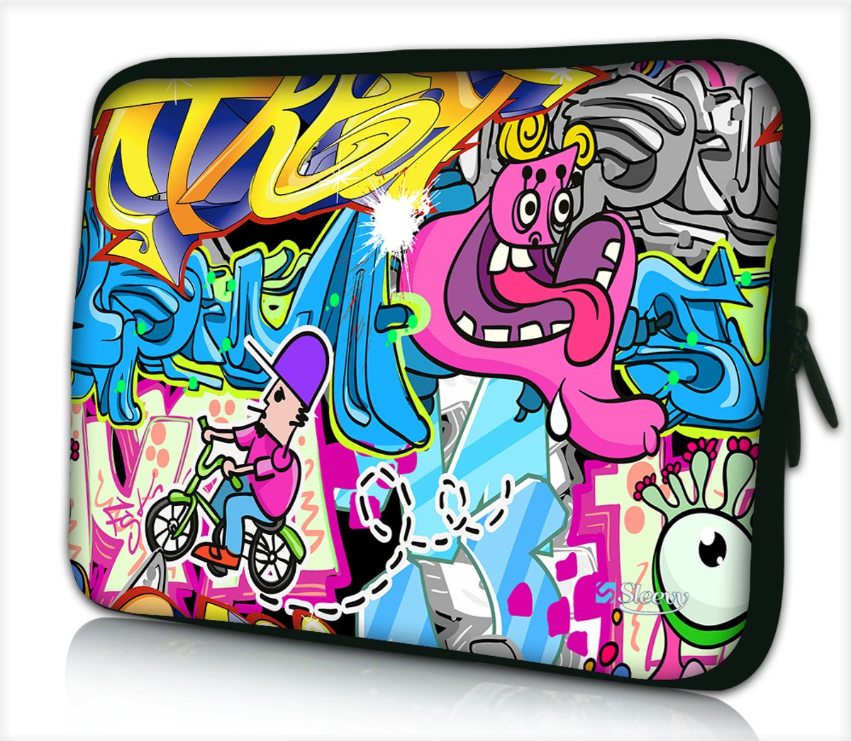 Laptophoes 14 inch hiphop cartoon - Sleevy - Laptop sleeve - Macbook hoes - beschermhoes