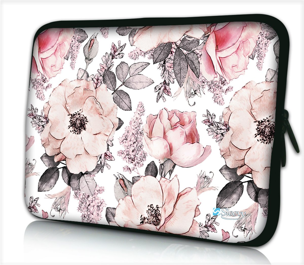 Laptophoes 17,3 inch rozen - Sleevy - Laptop sleeve - Macbook hoes - beschermhoes