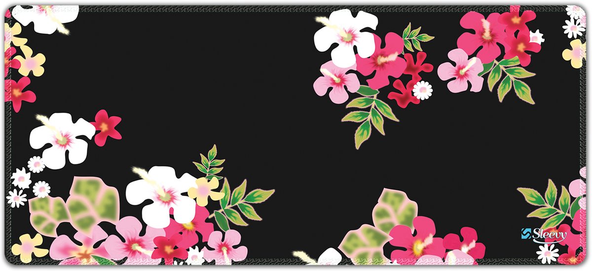 Muismat gaming gekleurde bloemen 90 x 40 cm - Sleevy