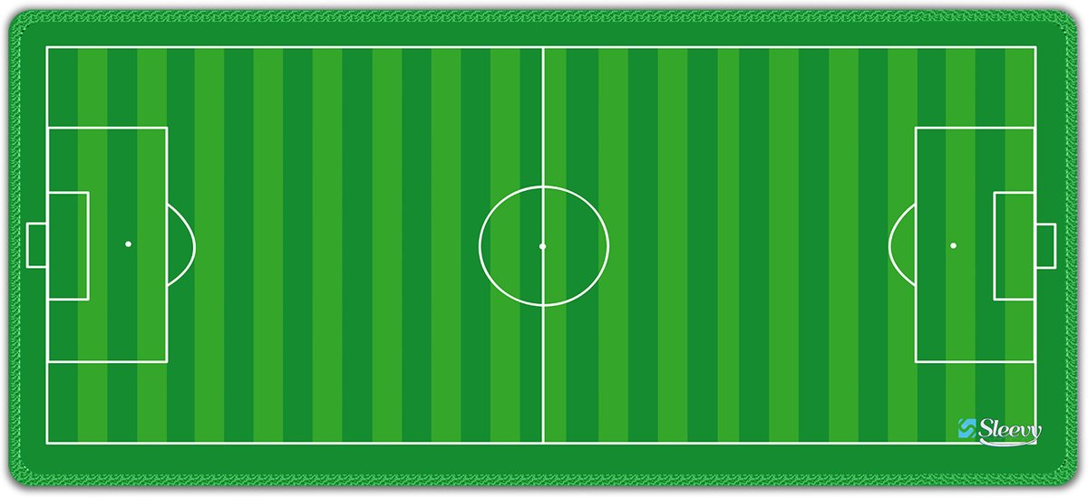 Muismat gaming voetbalveld 90 x 40 cm - Sleevy