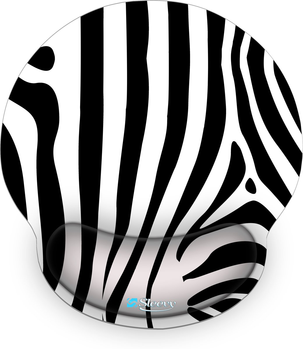 Muismat polssteun zebra design - Sleevy