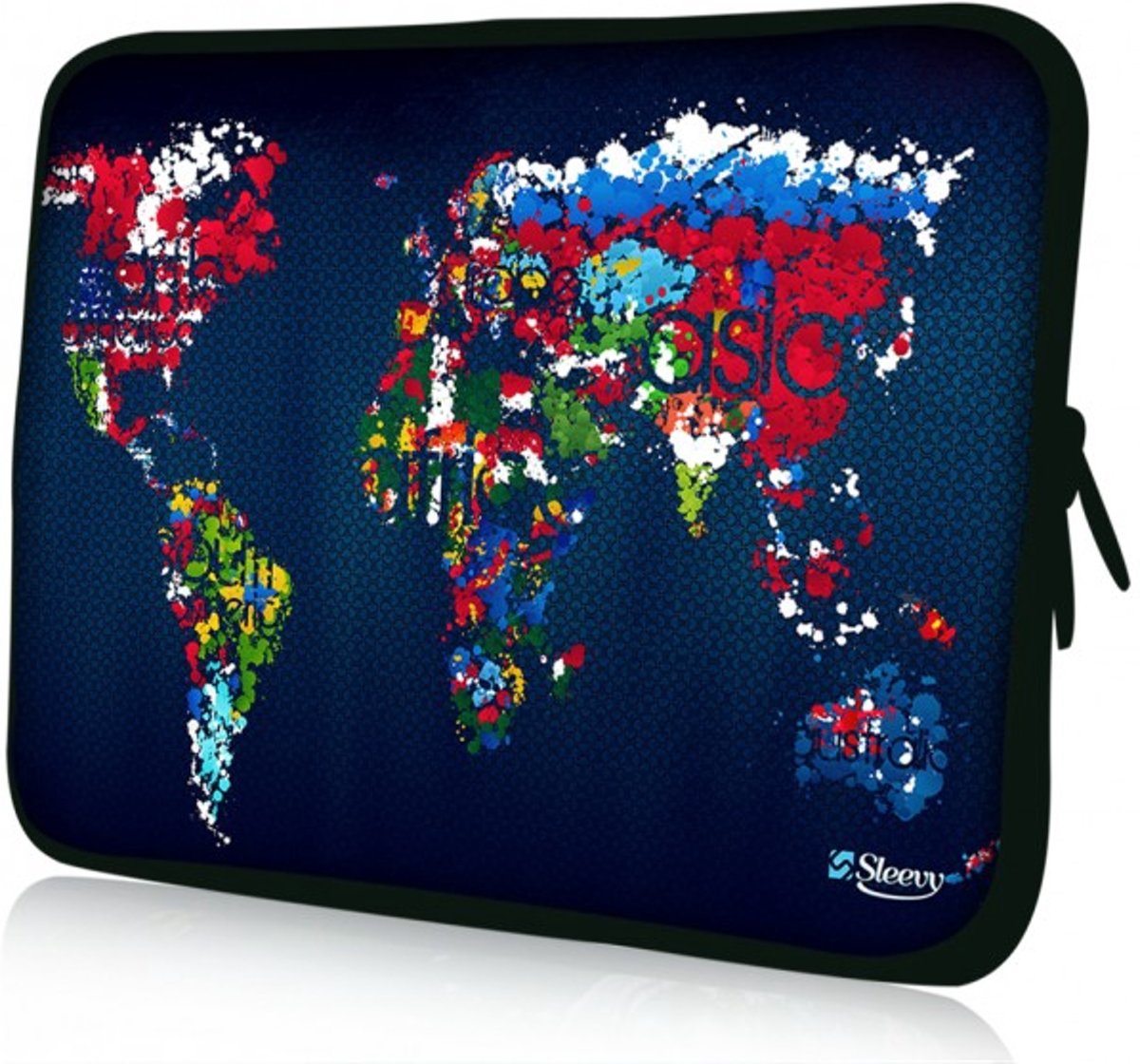 Sleevy 10,1 laptop/tablet hoes artistieke wereldkaart - tabletsleeve - tablet sleeve - ipad sleeve