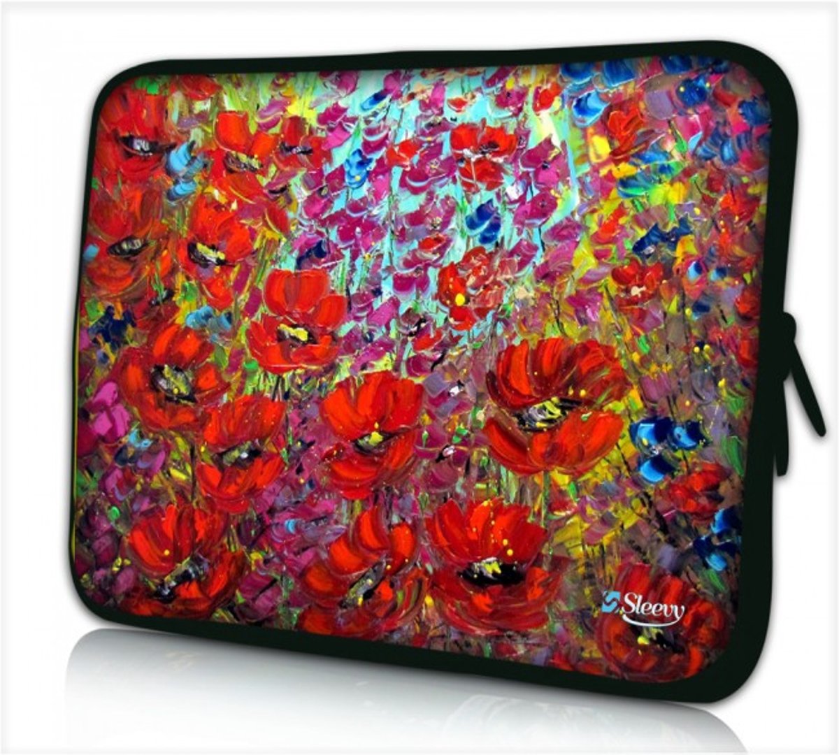 Sleevy 10,1 laptop/tablet hoes geschilderde bloemen - tabletsleeve - tablet sleeve - ipad sleeve