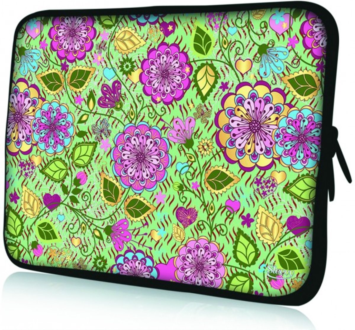 Sleevy 10,1 laptop/tablet hoes roze bloemen - tabletsleeve - tablet sleeve - ipad sleeve