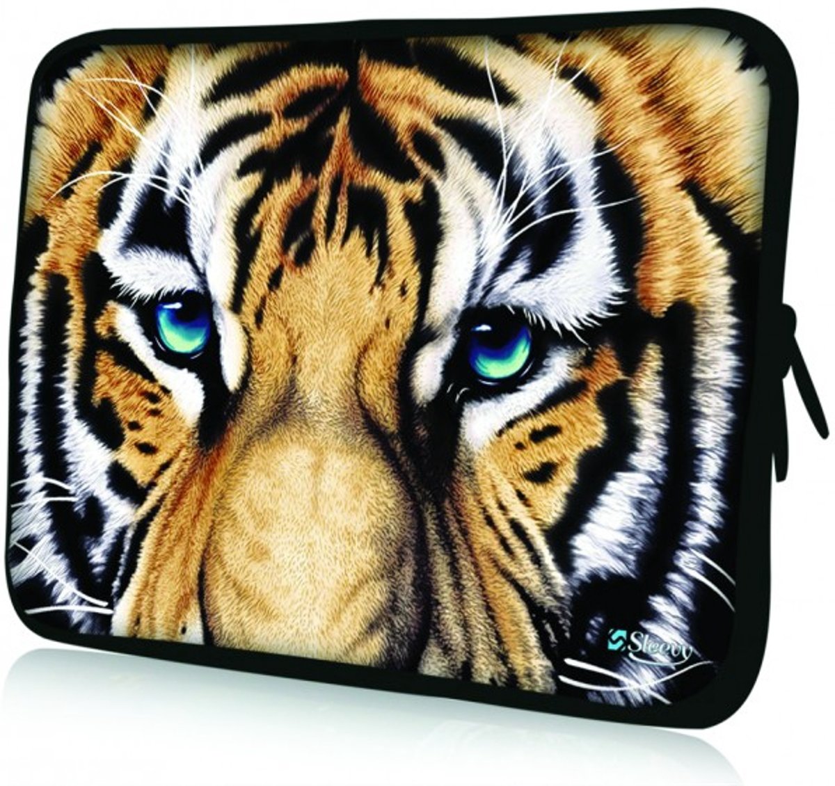 Sleevy 10,1 laptop/tablet hoes tijger close-up - tabletsleeve - tablet sleeve - ipad sleeve