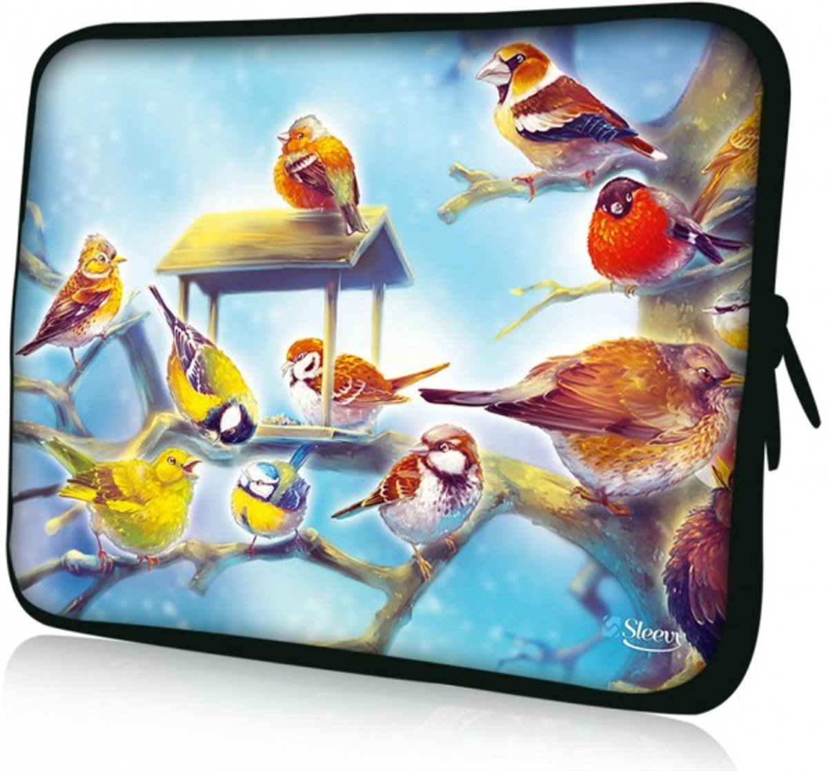 Sleevy 10,1 laptop/tablet hoes vogeltjes - tabletsleeve - tablet sleeve - ipad sleeve