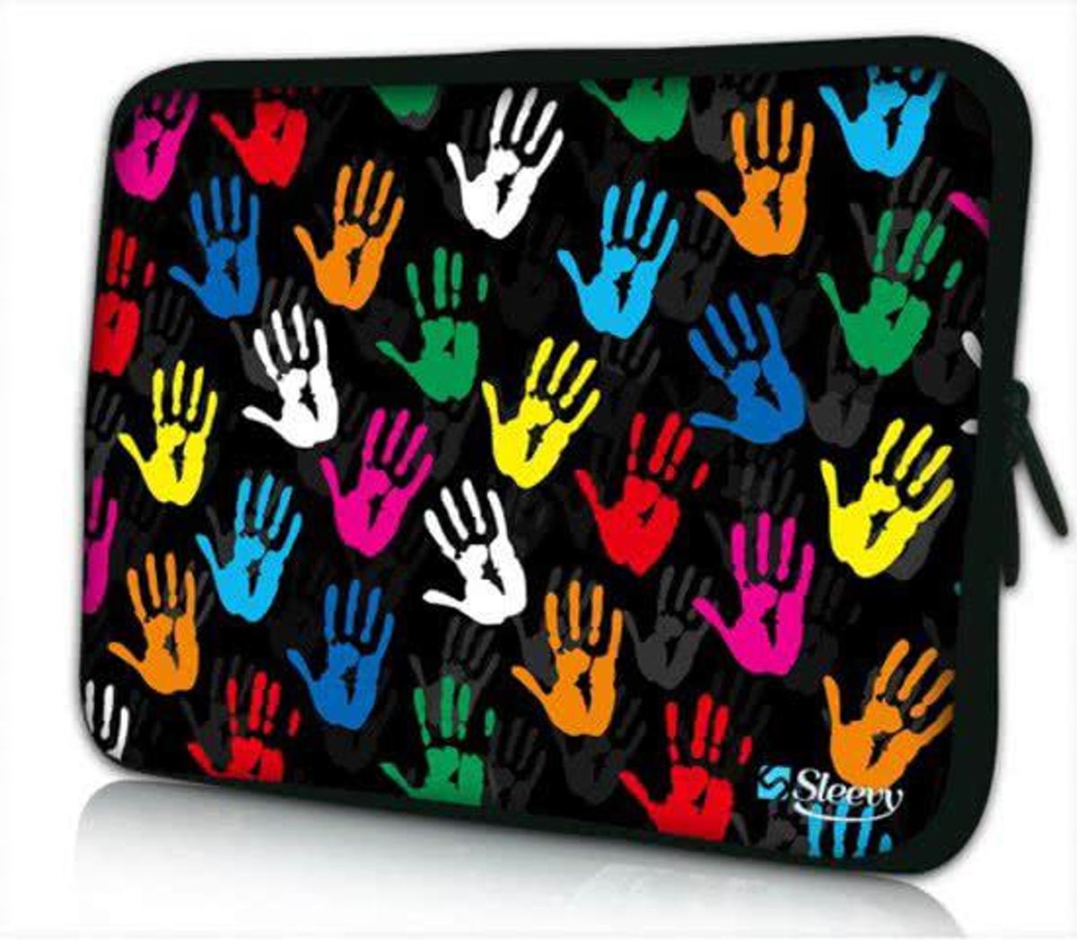 Sleevy 10 laptop/tablet hoes gekleurde handjes - tabletsleeve - tablet sleeve - ipad sleeve