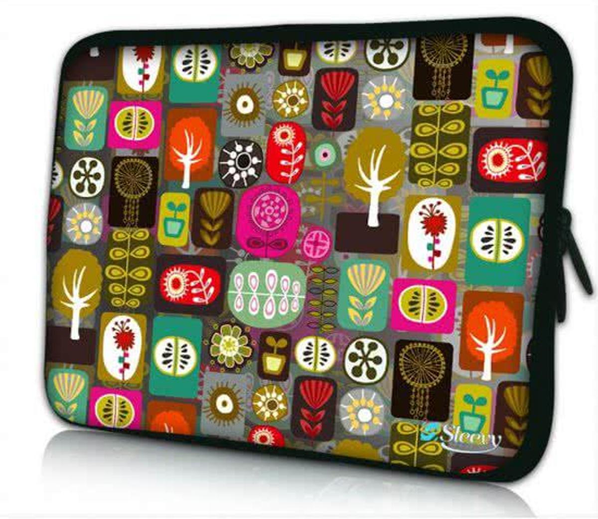 Sleevy 10 laptop/tablet hoes kleurrijke symbolen - tabletsleeve - tablet sleeve - ipad sleeve