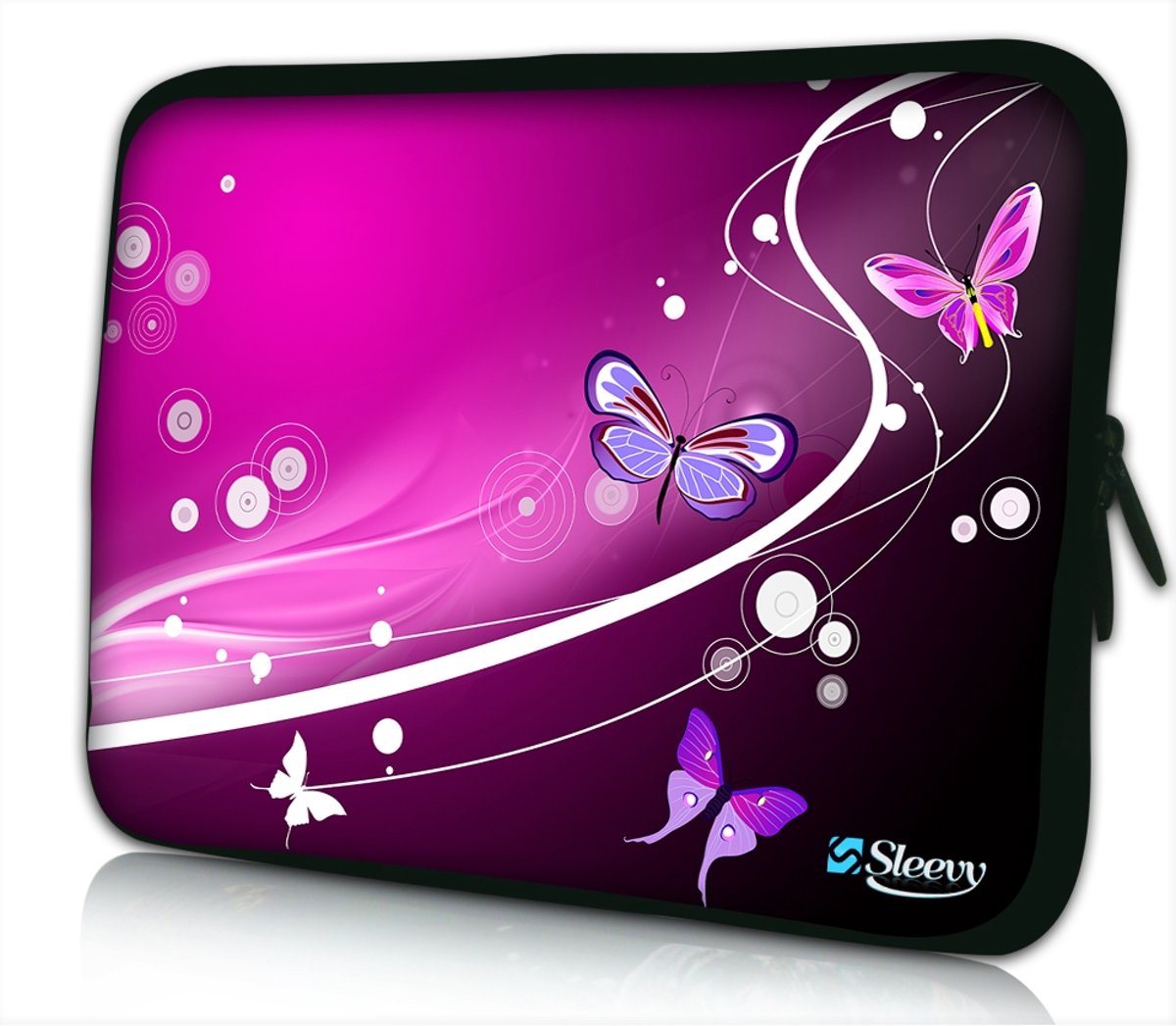 Sleevy 10 laptop/tablet hoes paarse vlinders - tabletsleeve - tablet sleeve - ipad sleeve