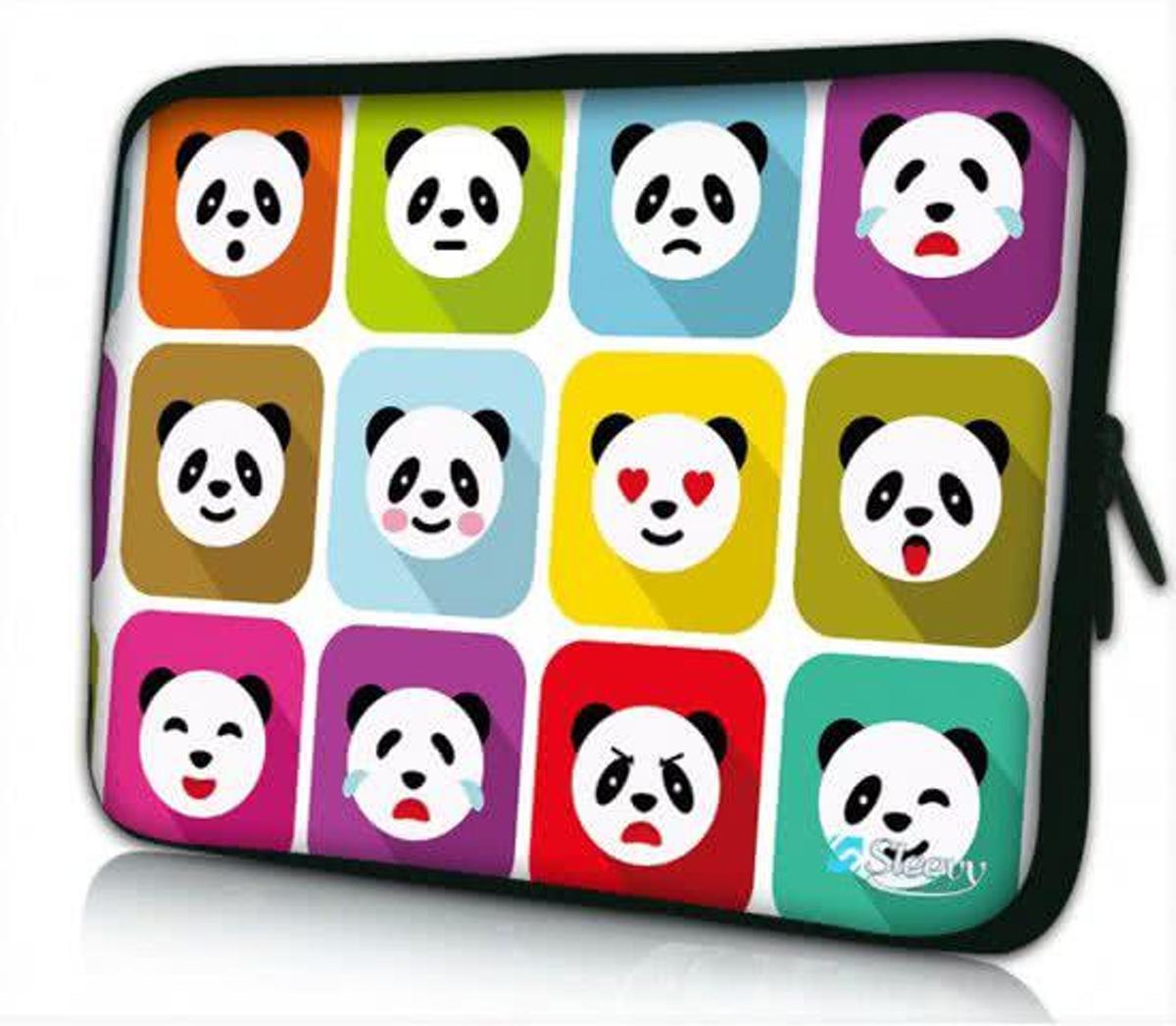 Sleevy 10 laptop/tablet hoes pandabeertjes - tabletsleeve - tablet sleeve - ipad sleeve