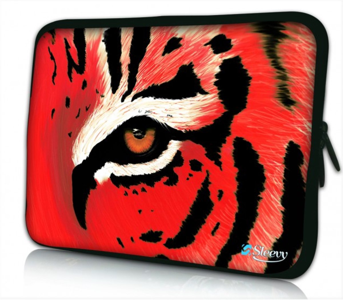 Sleevy 10 laptop/tablet hoes rode tijger - tabletsleeve - tablet sleeve - ipad sleeve