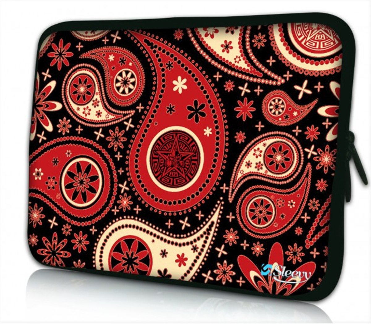 Sleevy 10 laptop/tablet hoes rood patronen design - tabletsleeve - tablet sleeve - ipad sleeve