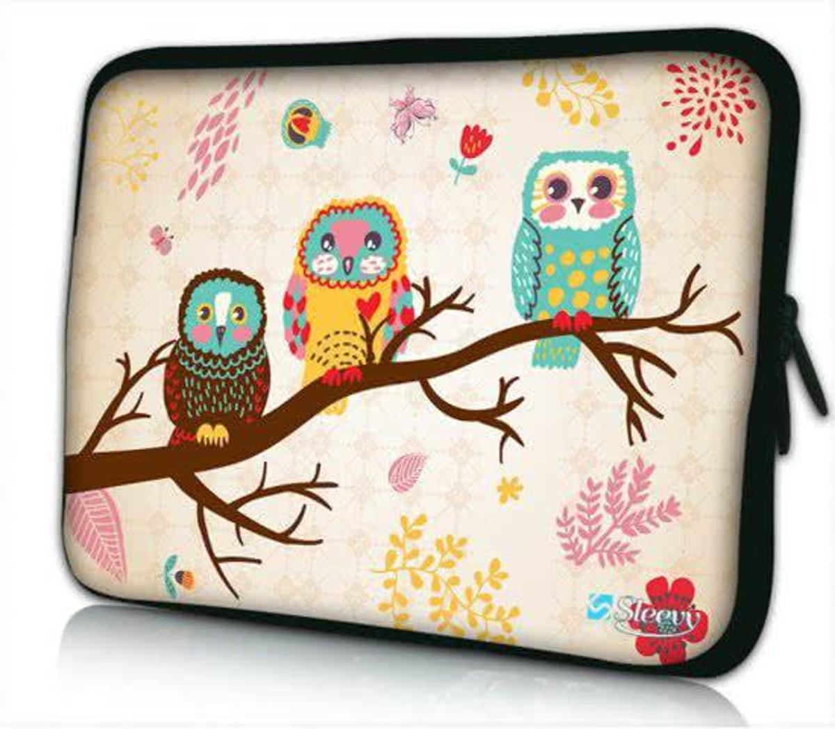 Sleevy 10 laptop/tablet hoes uilen - tabletsleeve - tablet sleeve - ipad sleeve