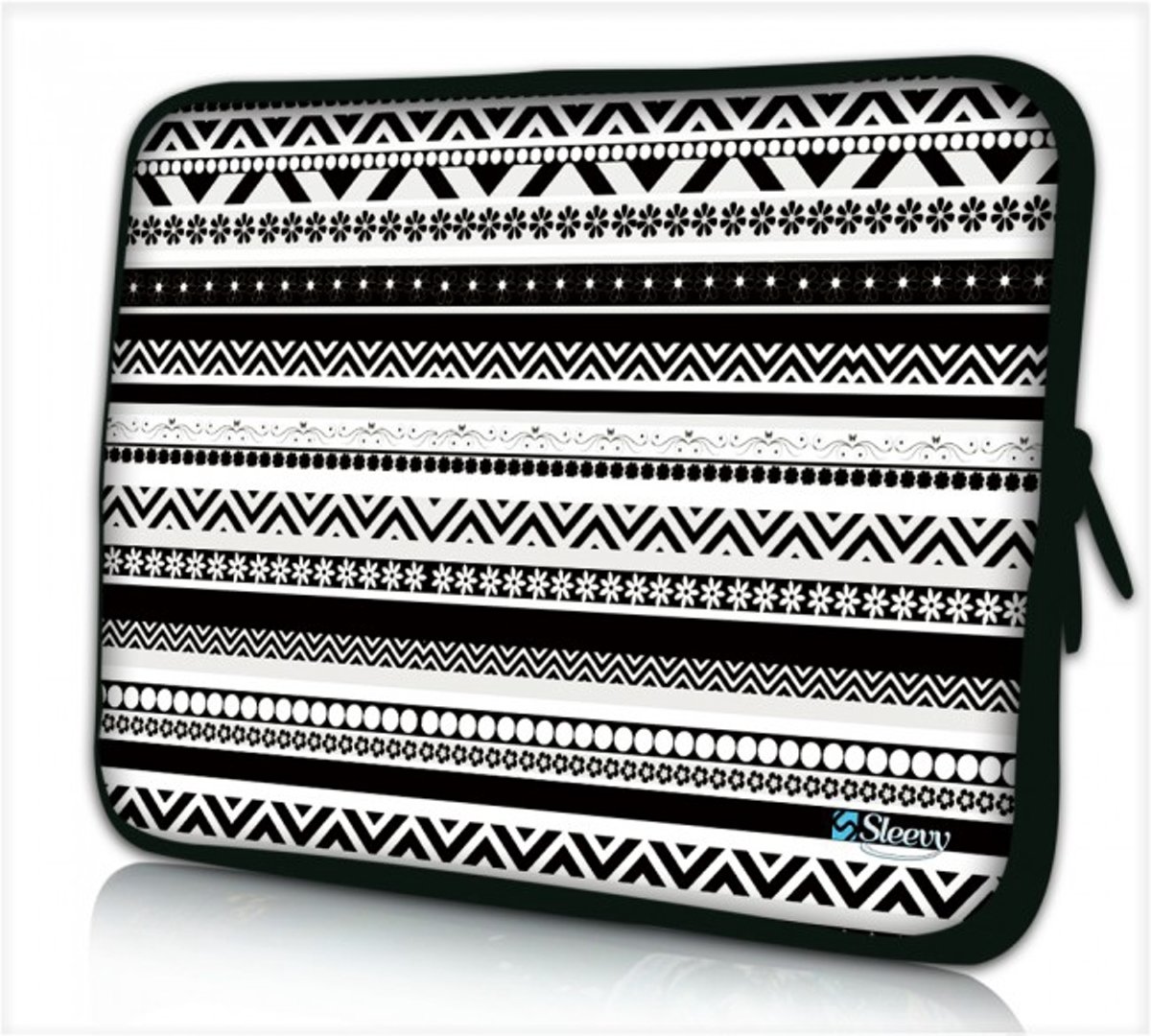 Sleevy 10.1 laptop/tablet hoes artistiek zwart wit - tabletsleeve - tablet sleeve - ipad sleeve