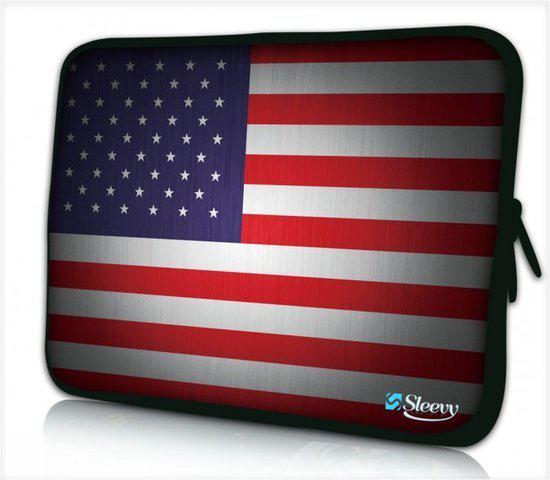 Sleevy 14 inch laptophoes USA vlag