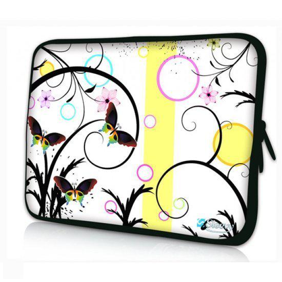 Sleevy 15,6 inch laptophoes artistiek vlinder design