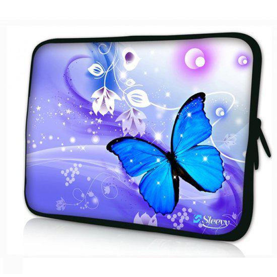 Sleevy 15,6 inch laptophoes blauwe vlinder