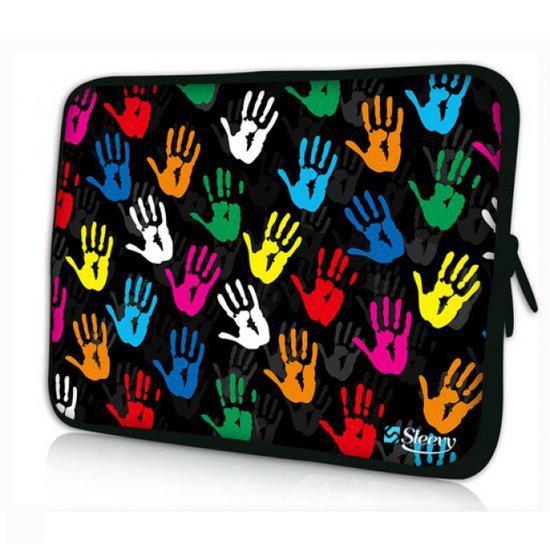 Sleevy 17,3 inch laptophoes gekleurde handjes