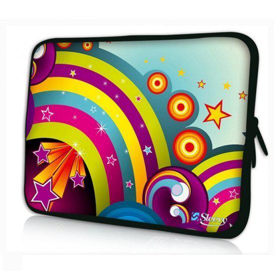 Sleevy 17,3 inch laptophoes regenboog