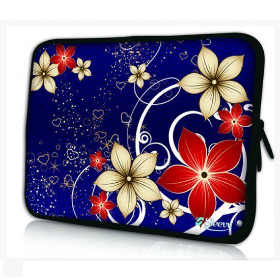 Sleevy 17,3 inch laptophoes rode beige bloemen