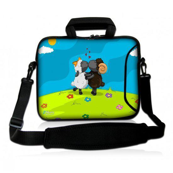 Sleevy 17,3 inch laptoptas schaapjes