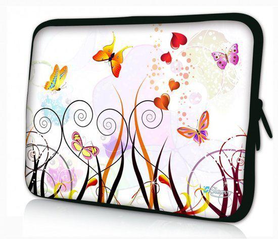 Sleevy 17.3 inch laptophoes gekleurde vlinders