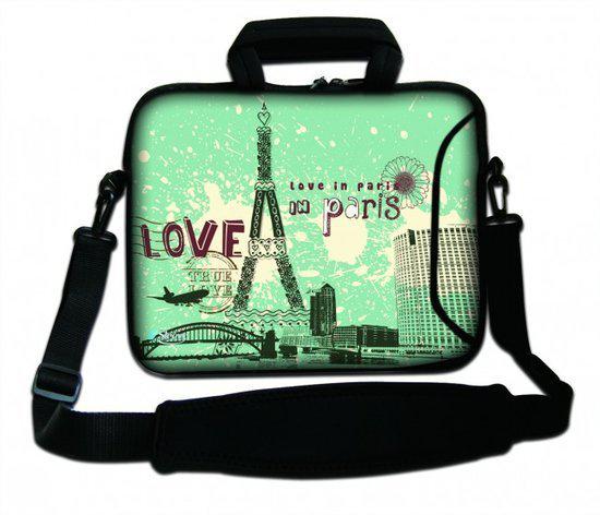 Sleevy 17.3 inch laptoptas Love in Paris