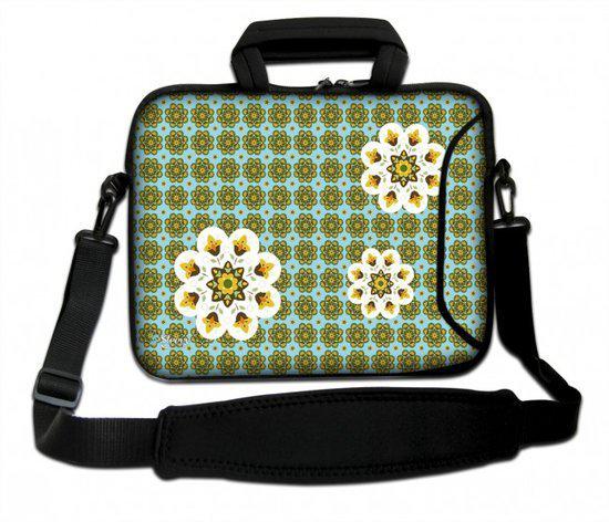 Sleevy 17.3 inch laptoptas creatief bloemen design