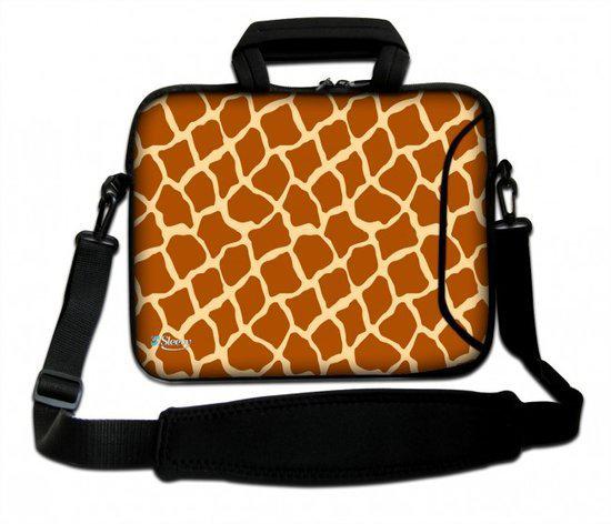 Sleevy 17.3 inch laptoptas giraffe print