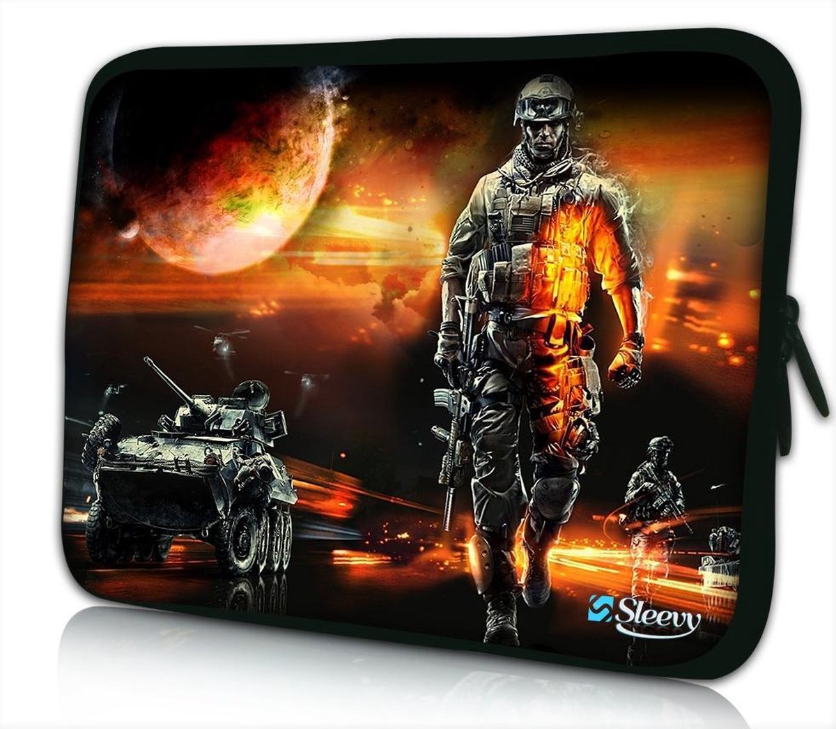 Sleevy 17.3 laptophoes oorlog - laptop sleeve