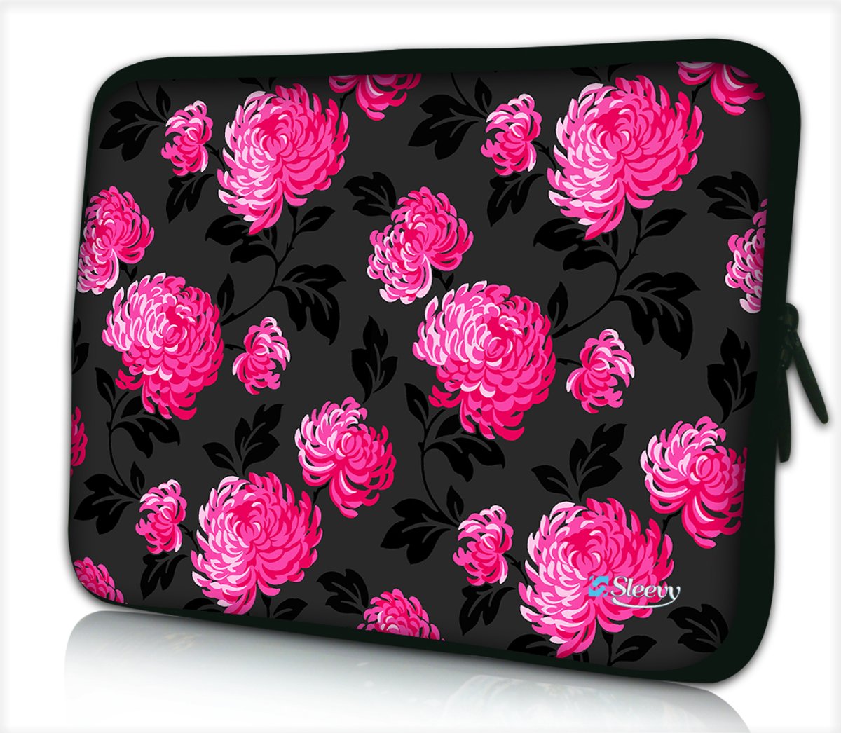 Tablet hoes / laptophoes 10,1 inch roze bloemen patroon - Sleevy - Laptop sleeve - Macbook hoes - beschermhoes - tabletsleeve - tablet sleeve - ipad sleeve