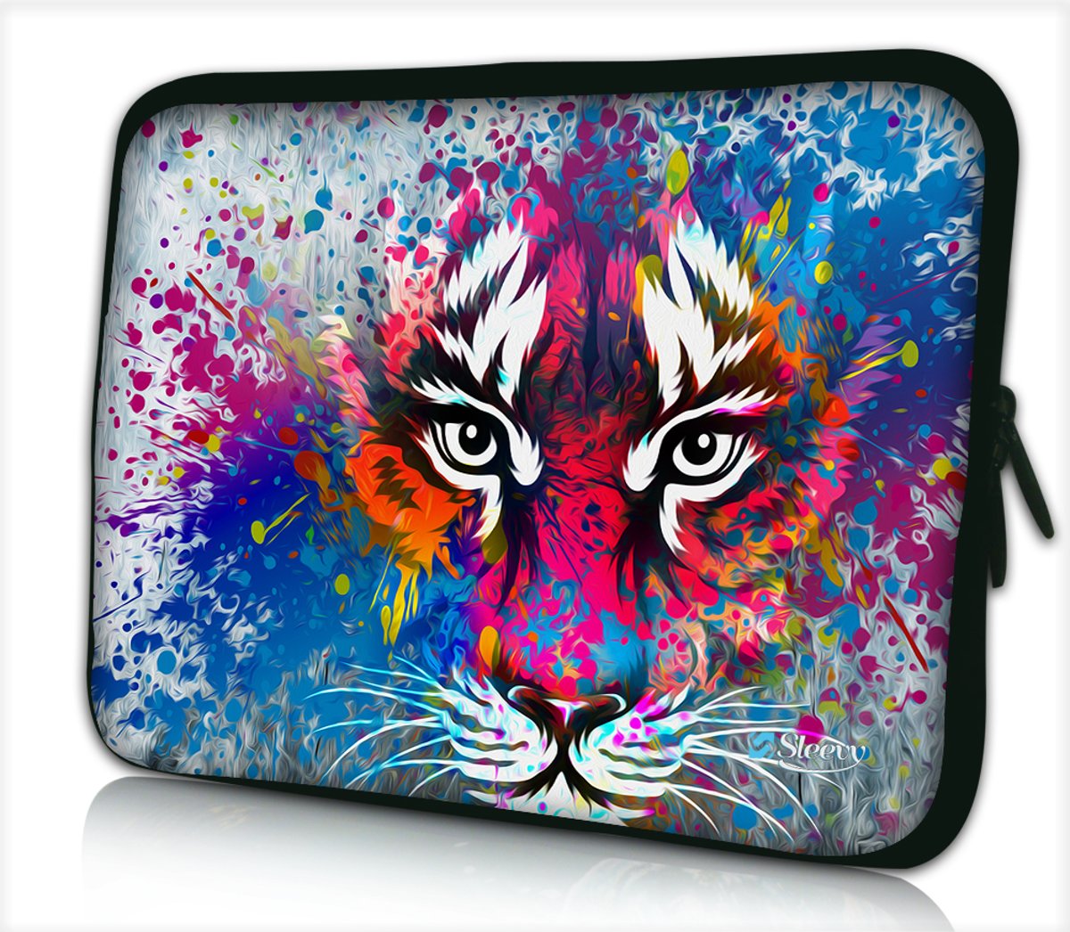 Tablet hoes / laptophoes 10,1 inch tijger artistiek - Sleevy - Laptop sleeve - Macbook hoes - beschermhoes - tabletsleeve - tablet sleeve - ipad sleeve