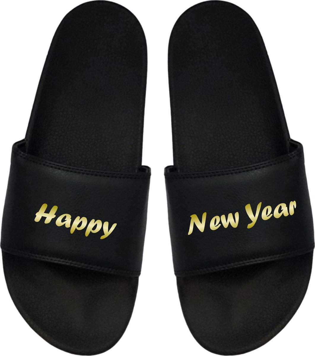 Cadeau Happy New Year - Cadeau Nieuw Jaar - Badslippers