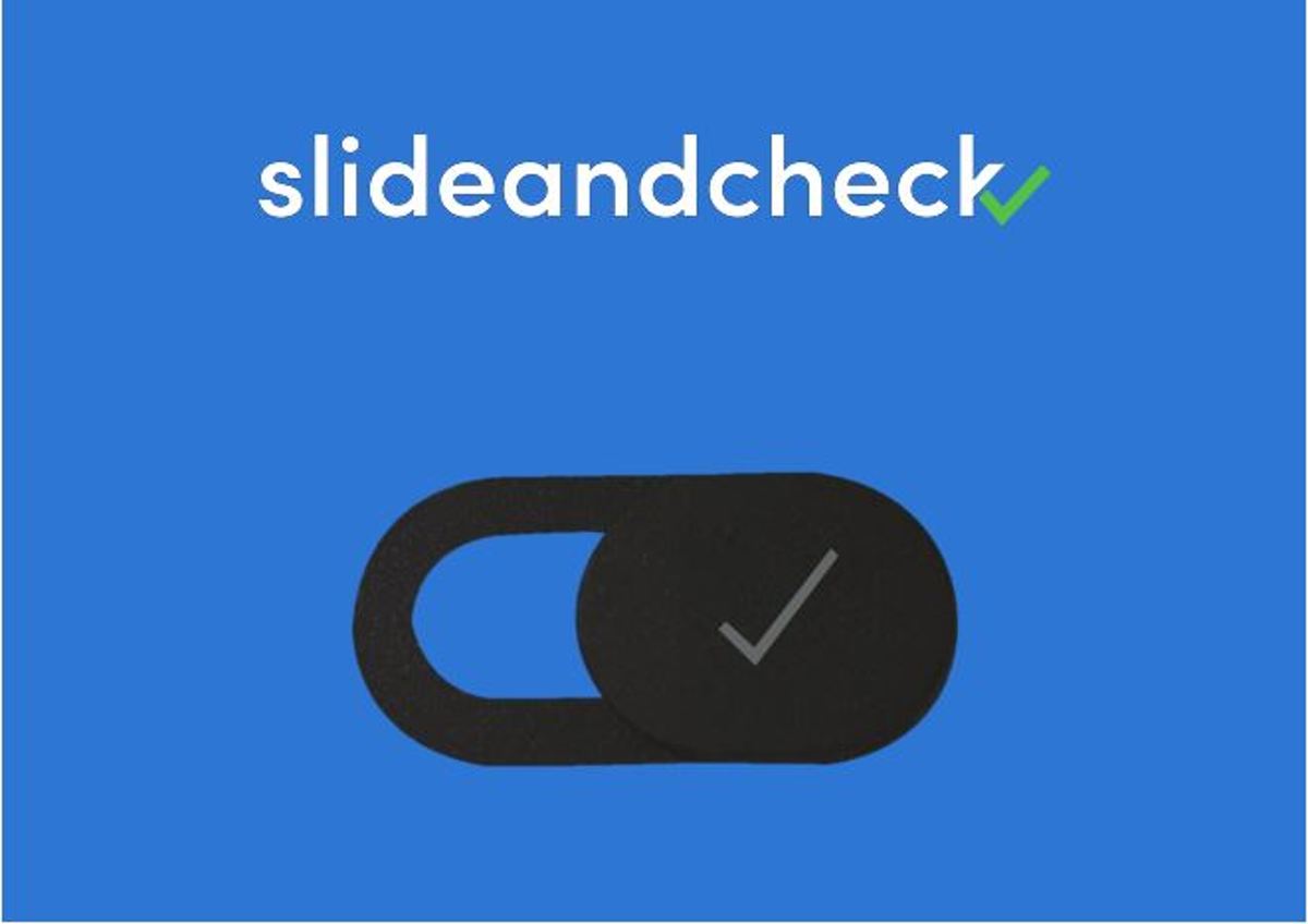 Webcam Cover SlideandCheck (zwart) - Laptop - Schuif - Schuifje -Slider - Sticker - Privacy Protection - Geschikt voor iPhone, iPad, Macbook, Laptop, Tablet en meer