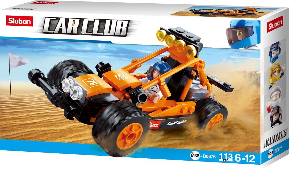 Sluban Car Club: Buggy Oranje (m38-b0676)