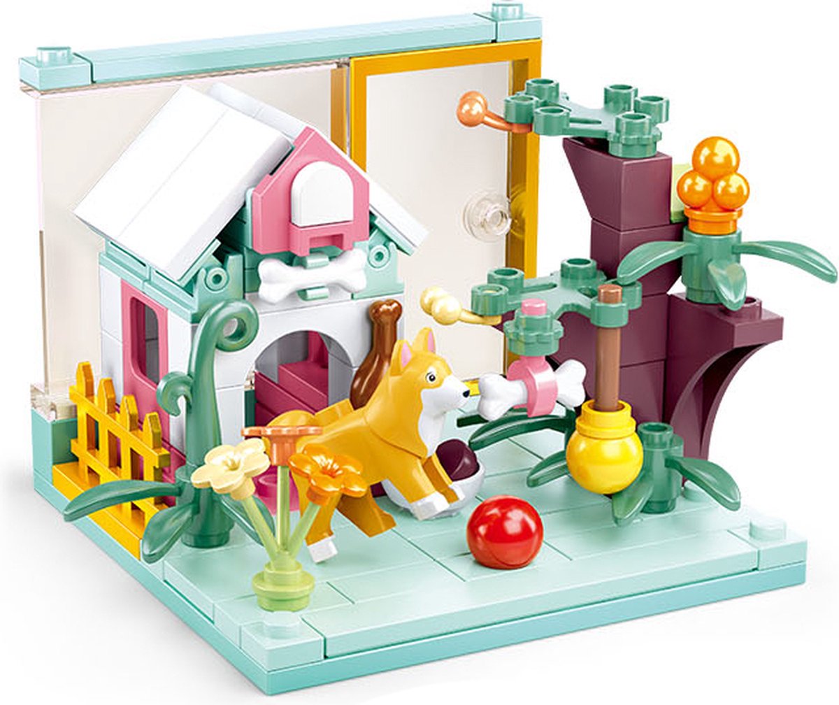   Honden Kamer, Bouw set, Bouw blokken, Honden set, Blokken