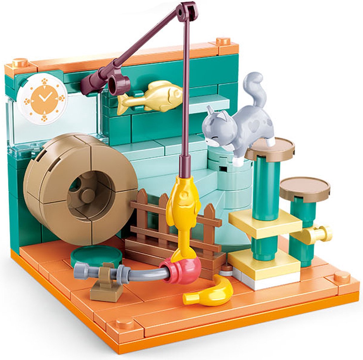   Kamer van de Grijze kat, Bouw set, Bouw blokken , Blokken, Poezen set