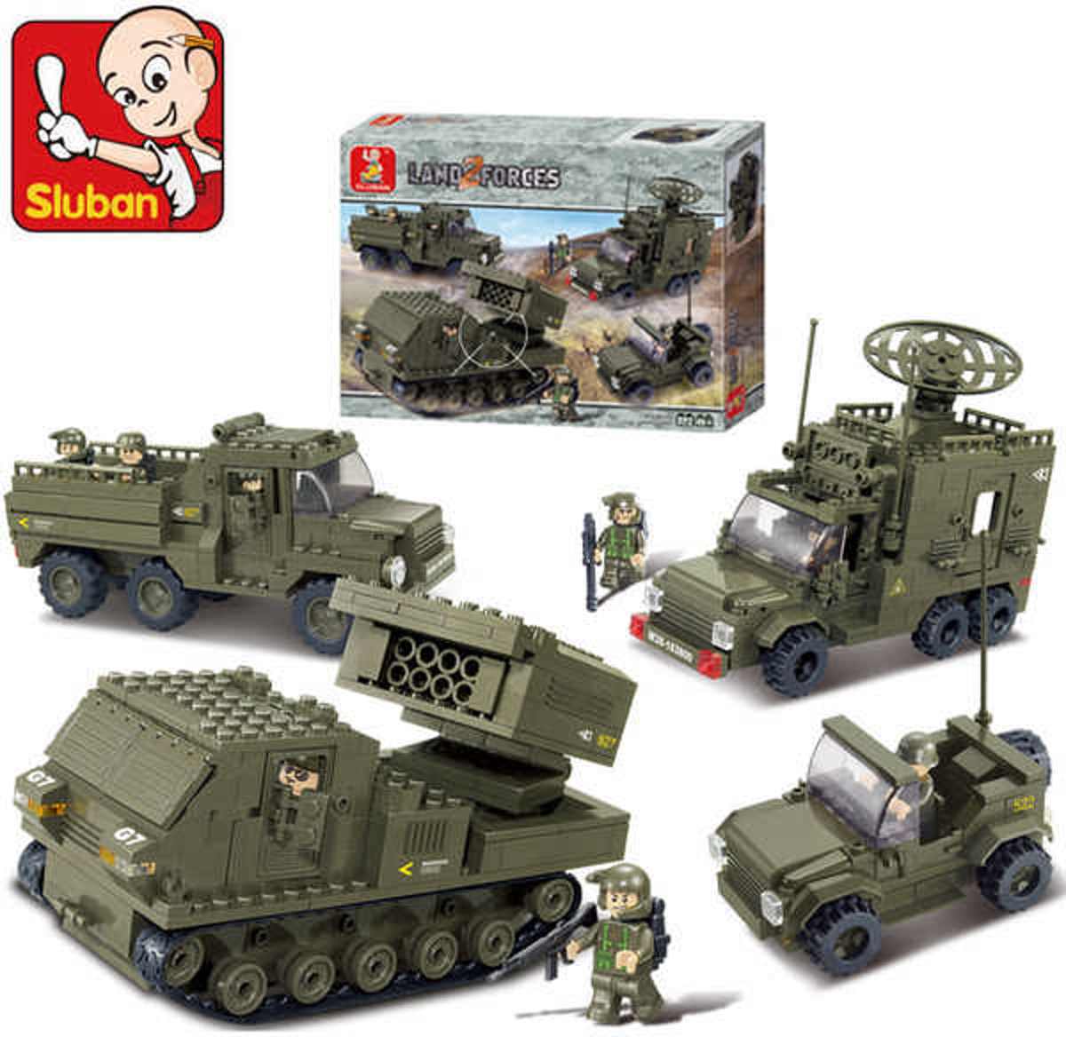 Sluban Land Forces 2 Vanguard M38-B0310 Bouwspeelgoed, bouwstenen, 865-delige set