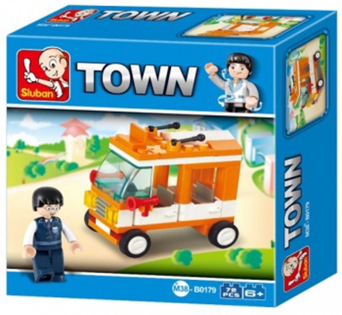   M38-B0179 Building Blocks Town Series Mini Bus