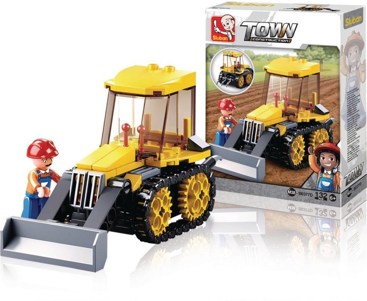 Sluban M38-B0377D Town Serie Bulldozer 132-delig