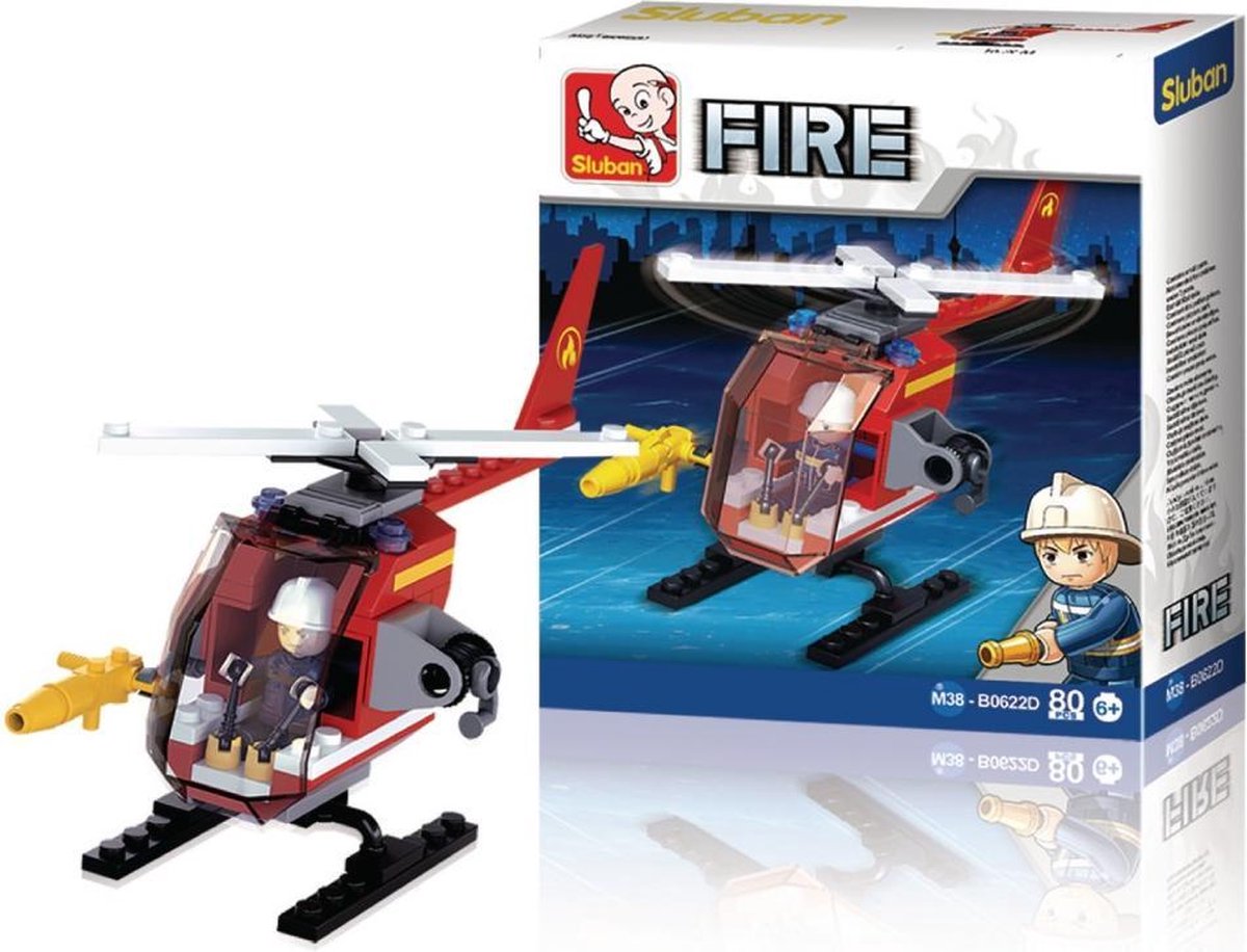 Sluban M38-B0622D Fire Serie Helikopter 77-delig