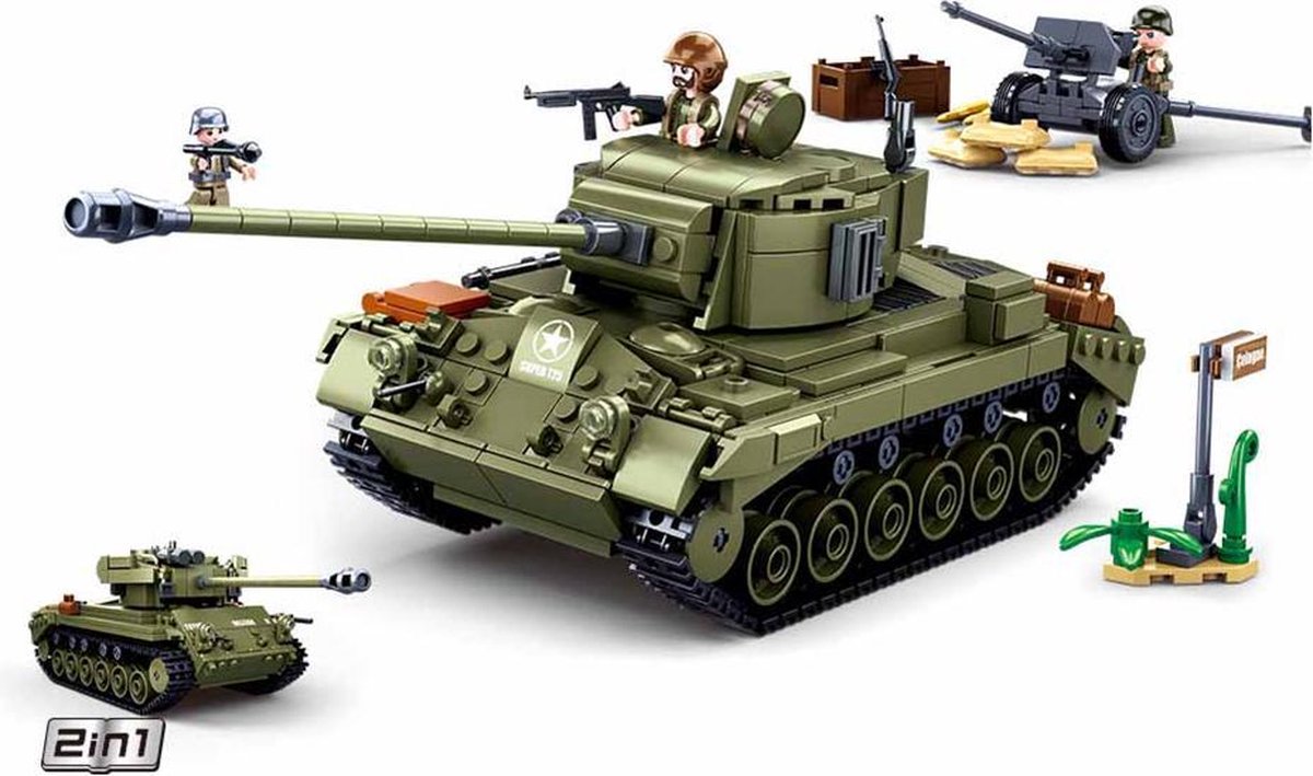 Sluban M38-B0860 - Medium Tank Groen